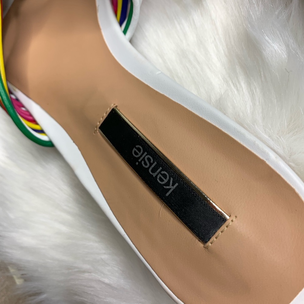 Kensie rainbow Kylee slide on sandals 7.5 🌈 - Picture 3 of 8
